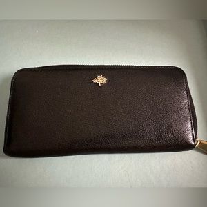 Mulberry leather wallet in black